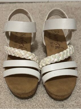 Blowfish Malibu White Braided Strap Girls' Sandals